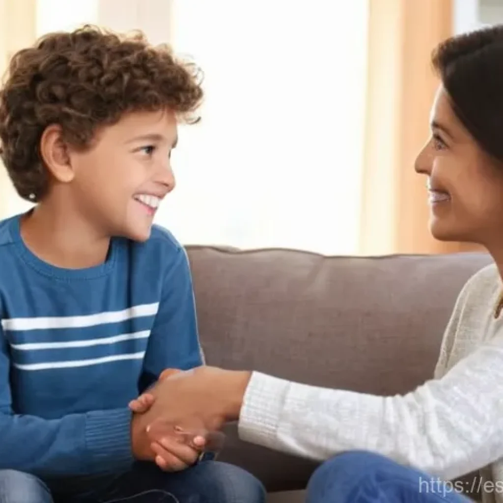 아이와의 신뢰 회복법 - **Prompt 1: Authentic Communication and Listening**
    A heartwarming scene in a cozy, sunlit livin...