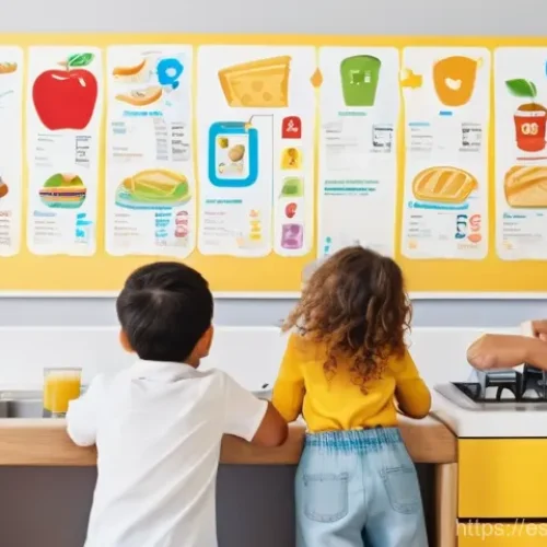 아이의 시간 관리 습관 들이기 - **Prompt 1: Family Interactive Visual Schedule**
    "A vibrant, wide-angle shot of a diverse family...