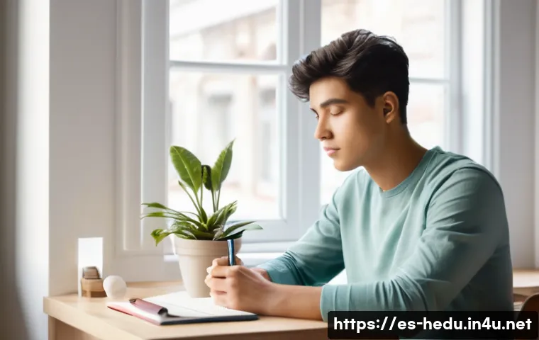 학습 동기 부여 방법 - **Prompt:** A serene and focused young adult, gender-neutral, with a determined yet peaceful express...